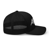 Merch Moment - Anthrax - White on Black Trucker HD Embroidered Hat -