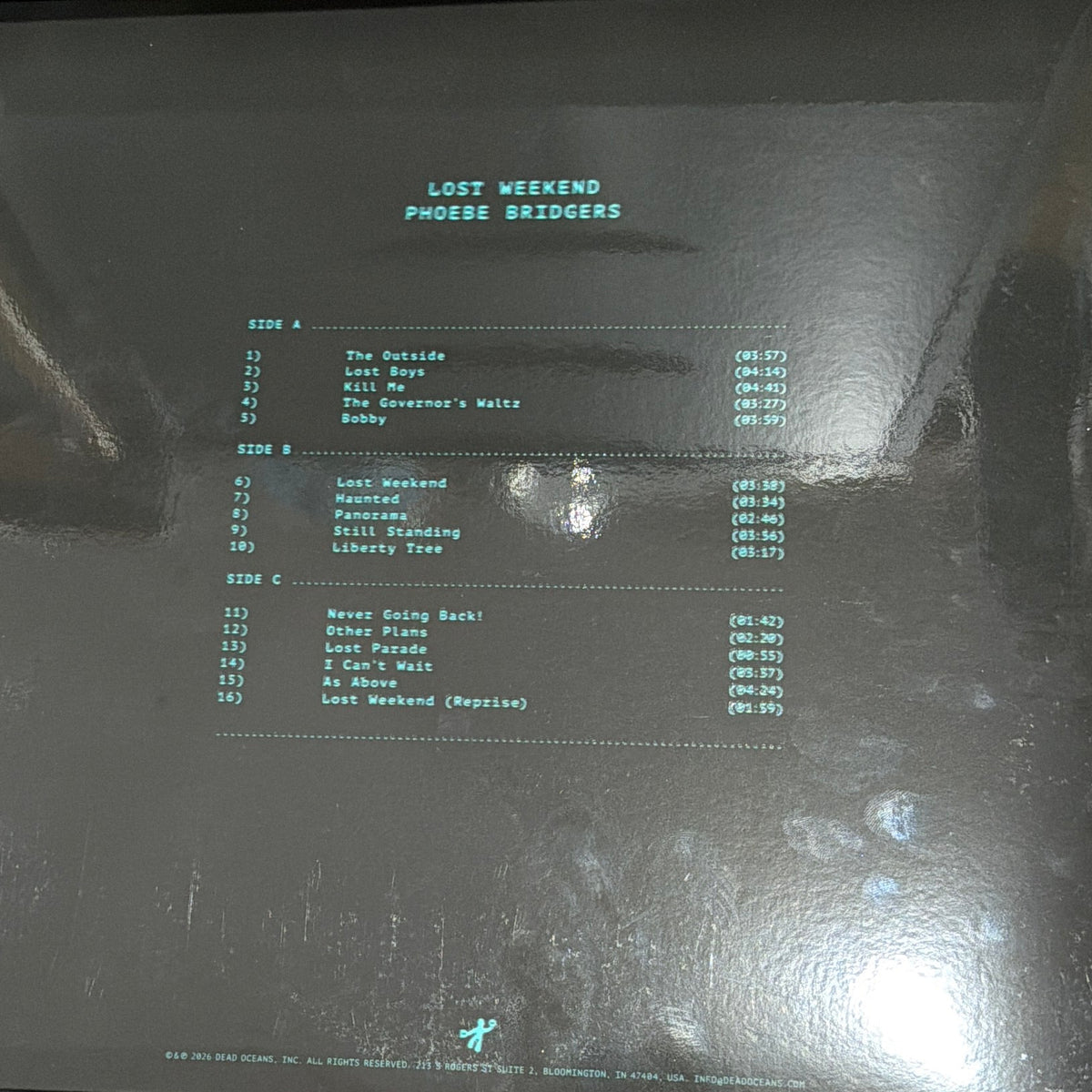 Phoebe Bridgers ‎– Lost Weekend – signed record