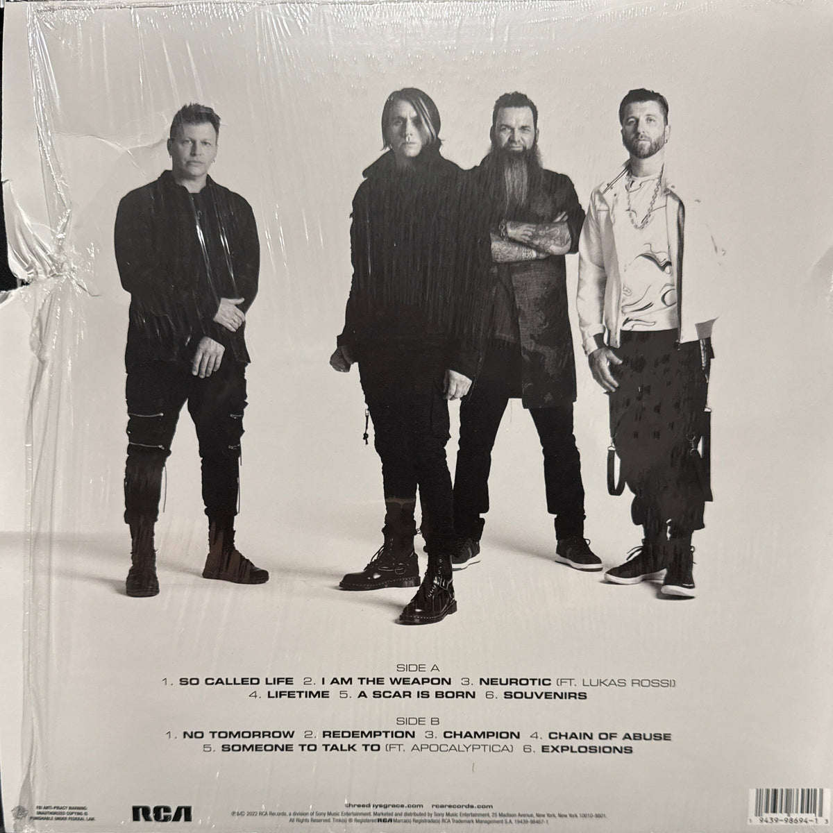 Three Days Grace ‎– Explosions - signed insert
