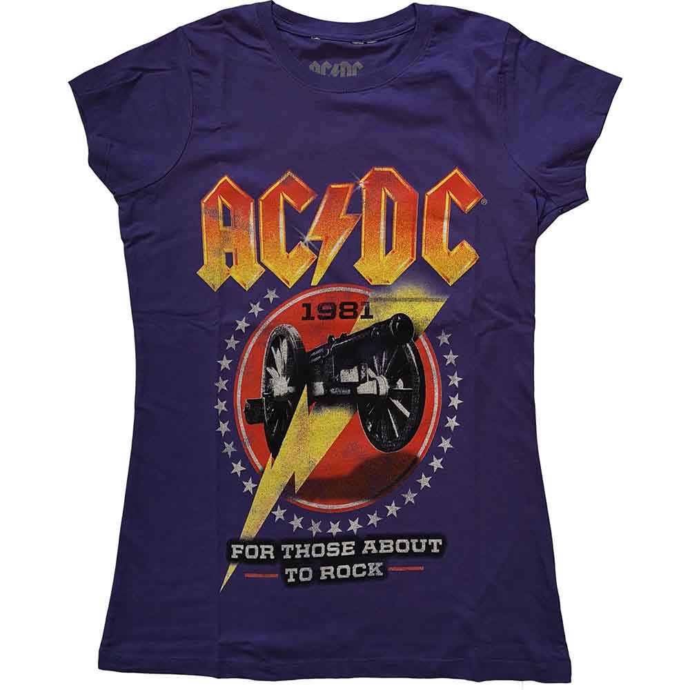 AC/DC - For Those About To Rock '81 - T-Shirt Purple