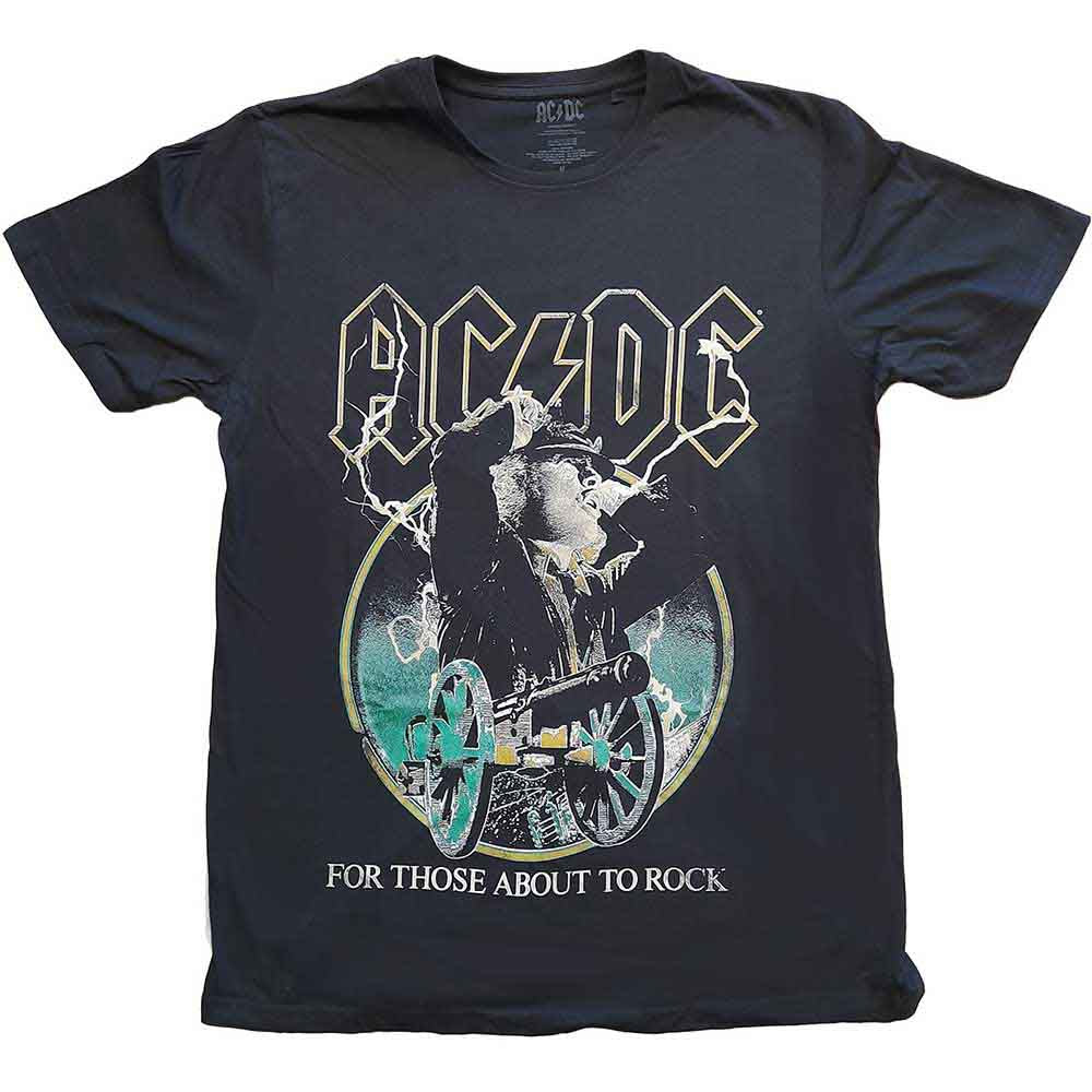 AC/DC - For Those About To Rock Yellow Outlines - T-Shirt Black