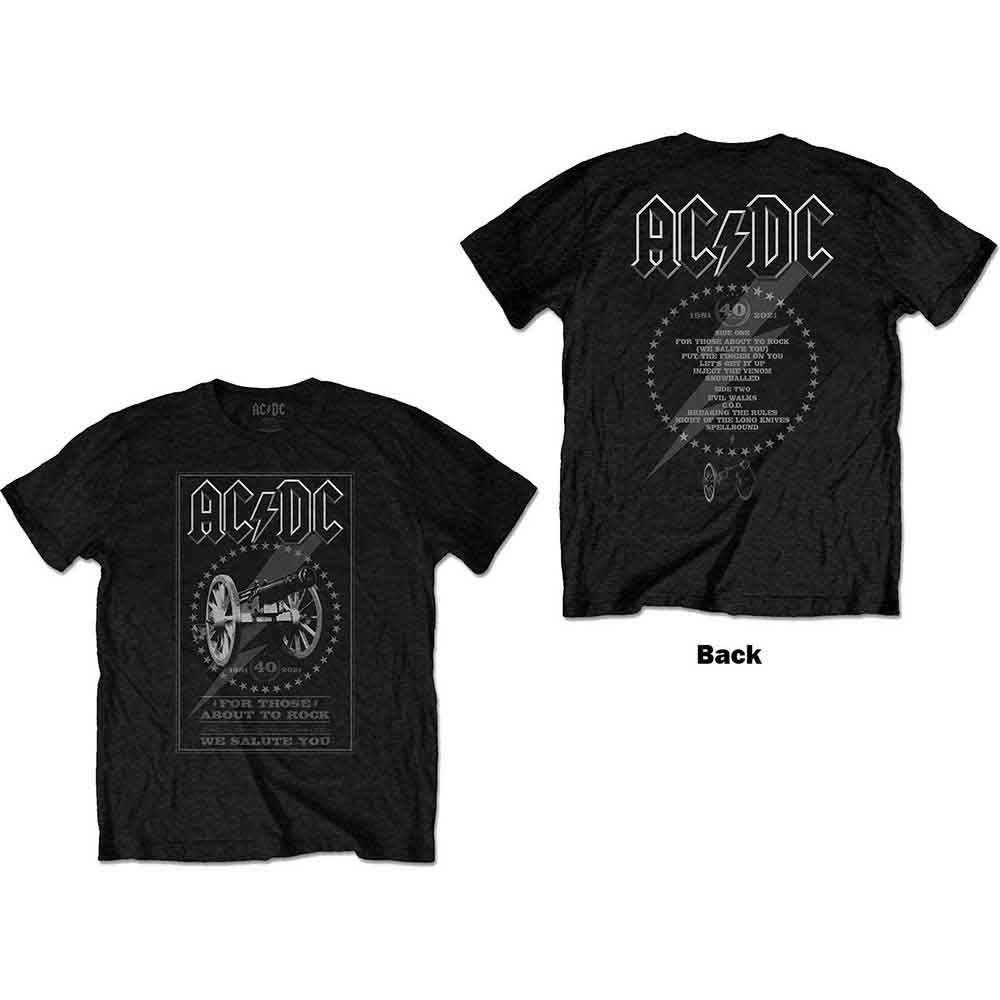 AC/DC - FTATR 40th Monochrome - T-Shirt Black