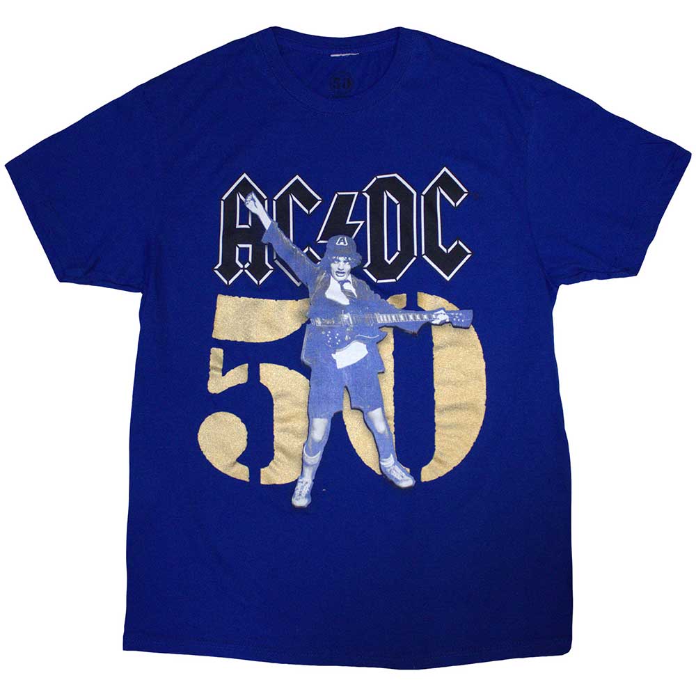 AC/DC - Gold Fifty - T-Shirt Blue