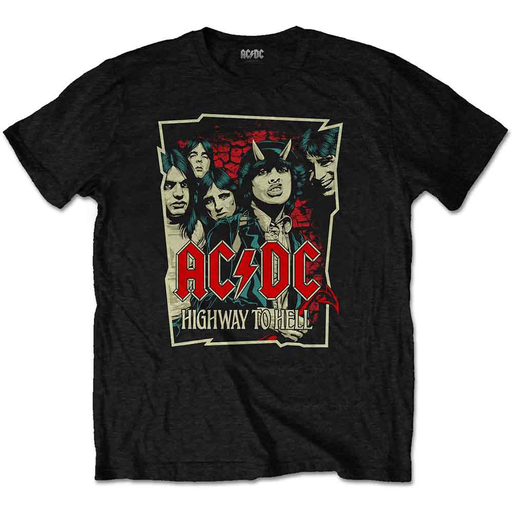 AC/DC - Highway To Hell Sketch - T-Shirt Black