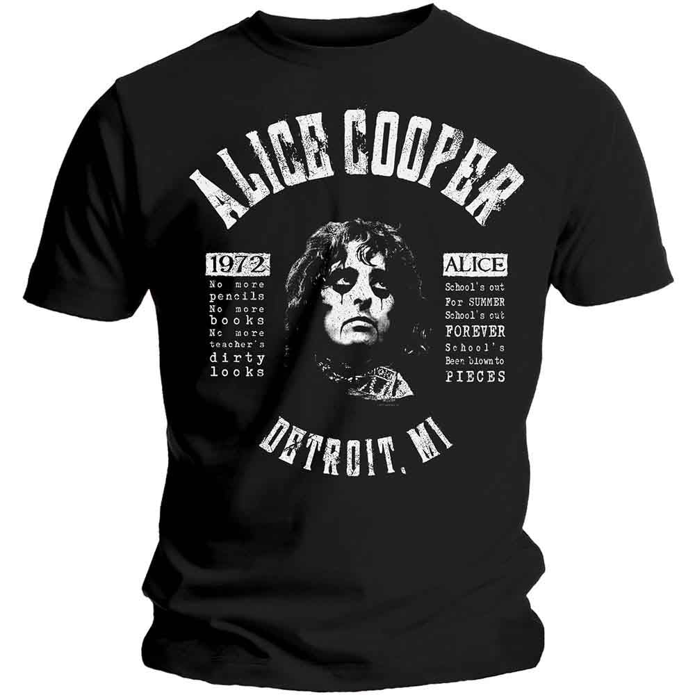 Alice Cooper - School's Out Lyrics - T-Shirt Black