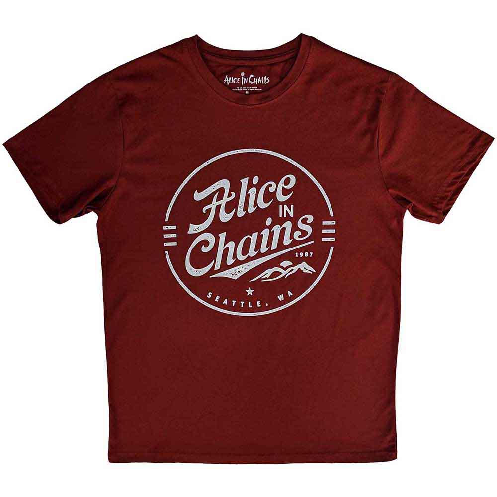 Alice In Chains - Circle Emblem - T-Shirt Red