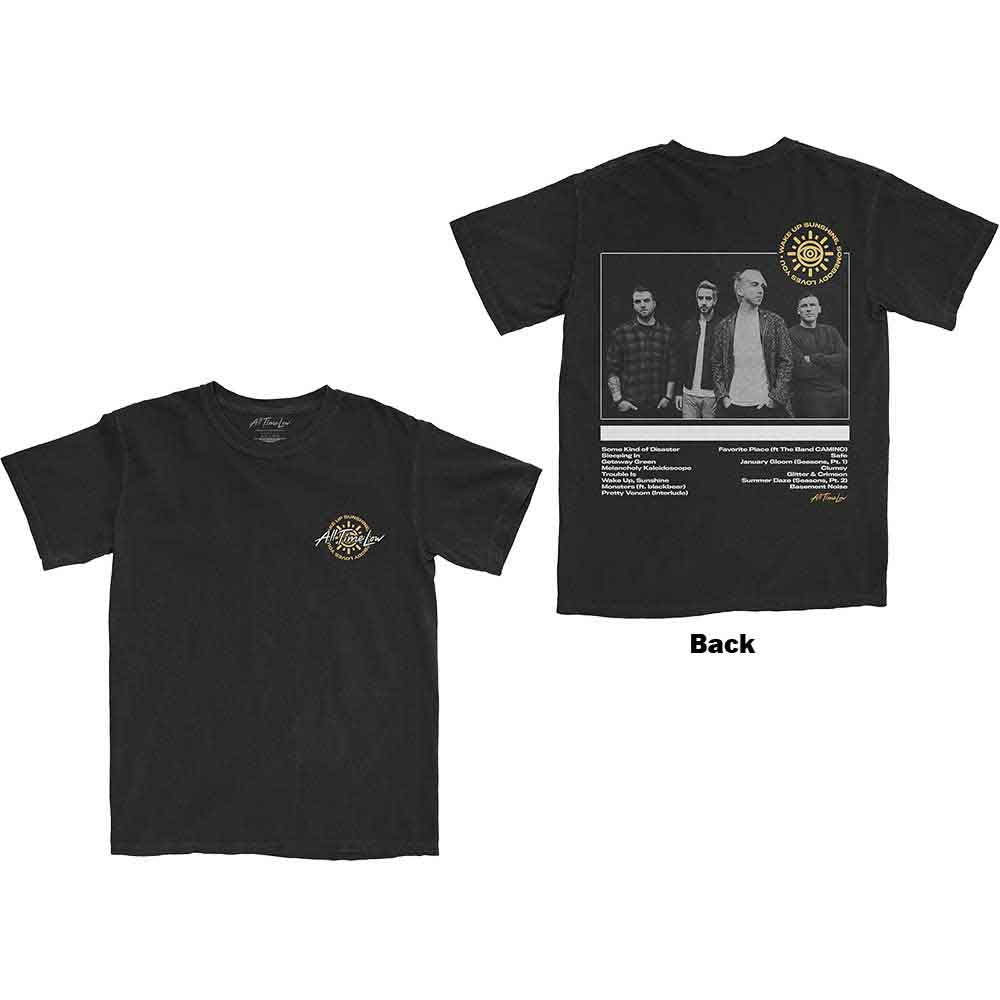 All Time Low - Wake Up Sunshine Track List - T-Shirt Black