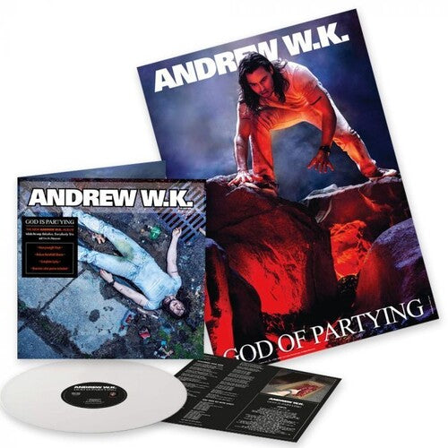 Andrew W.K. - God Is Partying (Parental Advisory Explicit Lyrics, Colored Vinyl, White, Poster) - Vinyl