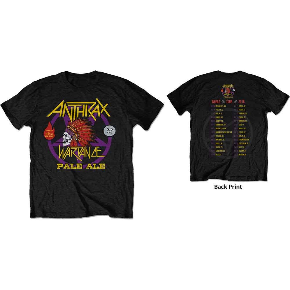 Anthrax - War Dance Paul Ale World Tour 2018 - T-Shirt Black