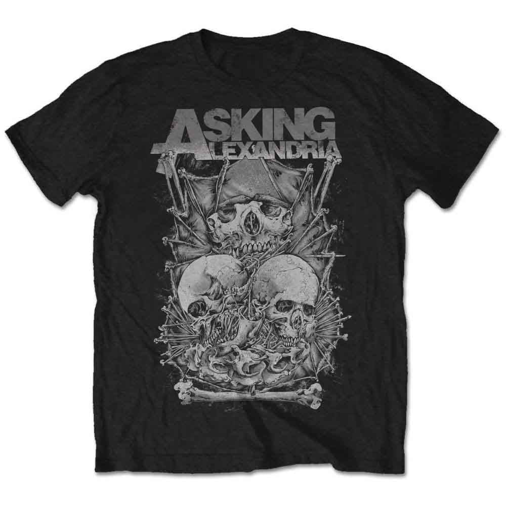 Asking Alexandria - Skull Stack - T-Shirt Black