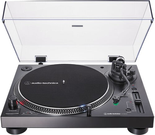 Audio-Technica - Audio Technica AT-LP120XBT-USB-BK Bluetooth Wireless Turntable USB - Direct Drive - Manual - With Built in Phono Preamp - Includes 45 RPM Adapter, Dust Cover and Removable RCA Cable (Black) - Turntables
