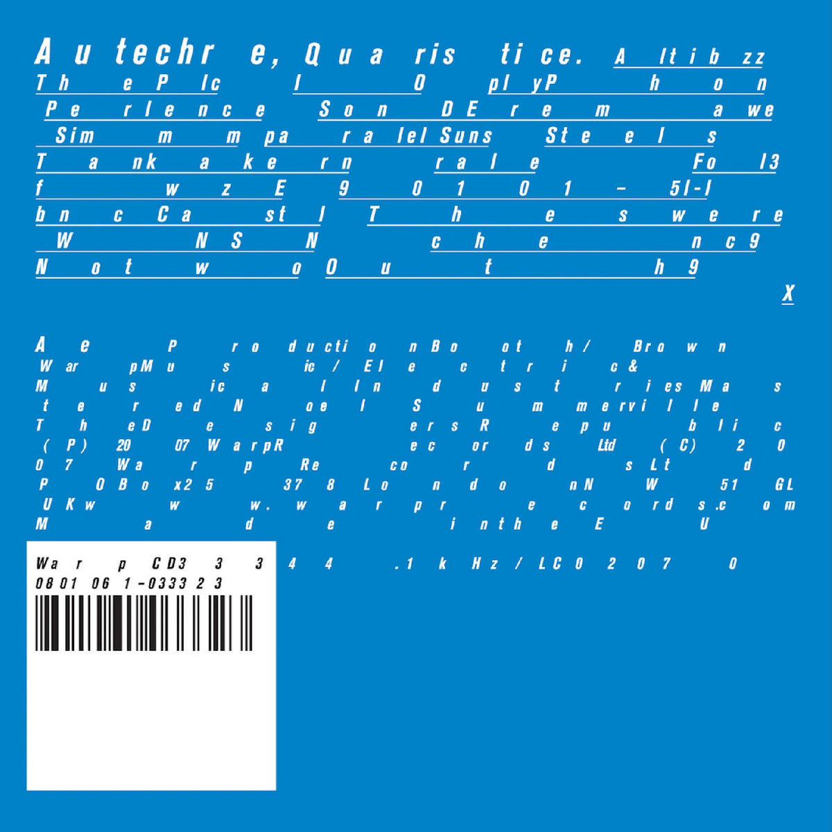 Autechre - Quaristice - Vinyl