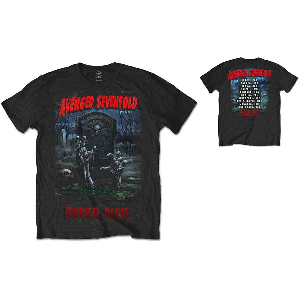 Avenged Sevenfold - Buried Alive Tour 2012 - T-Shirt Black
