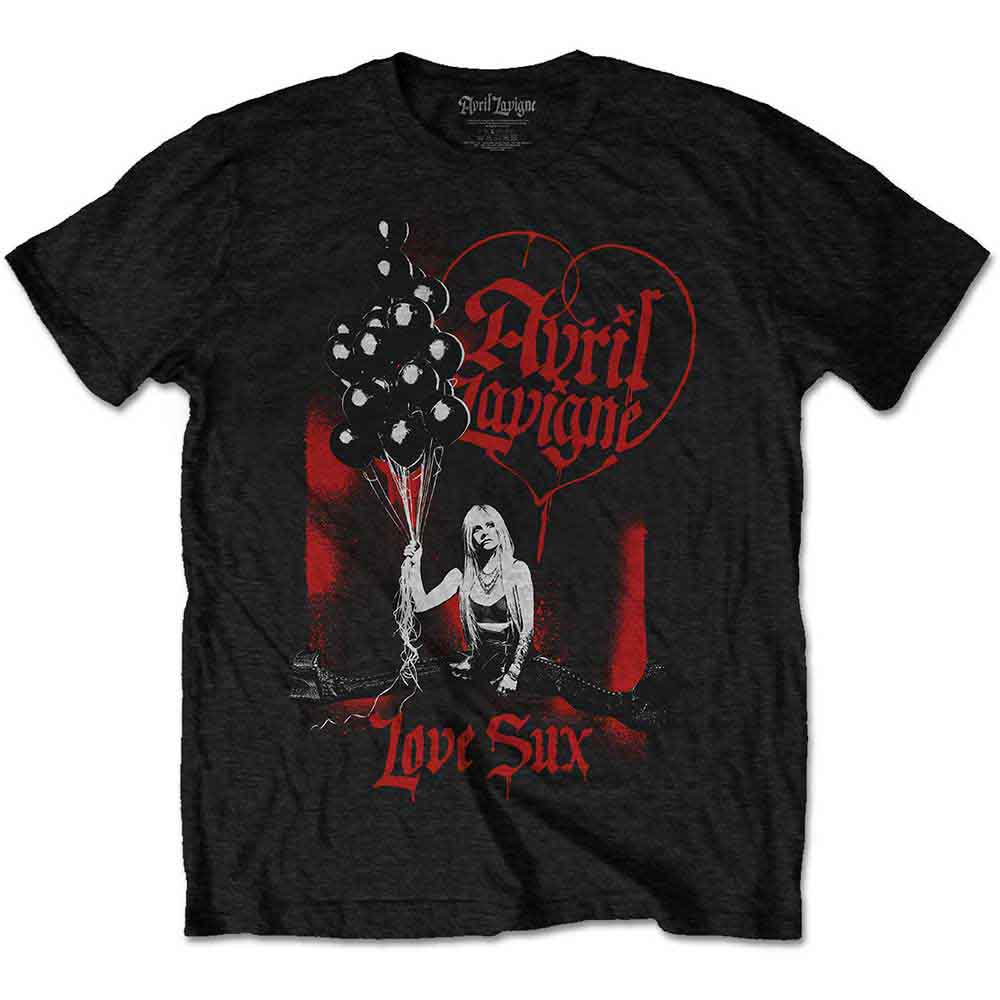 Avril Lavigne - Love Sux Balloons - T-Shirt Black