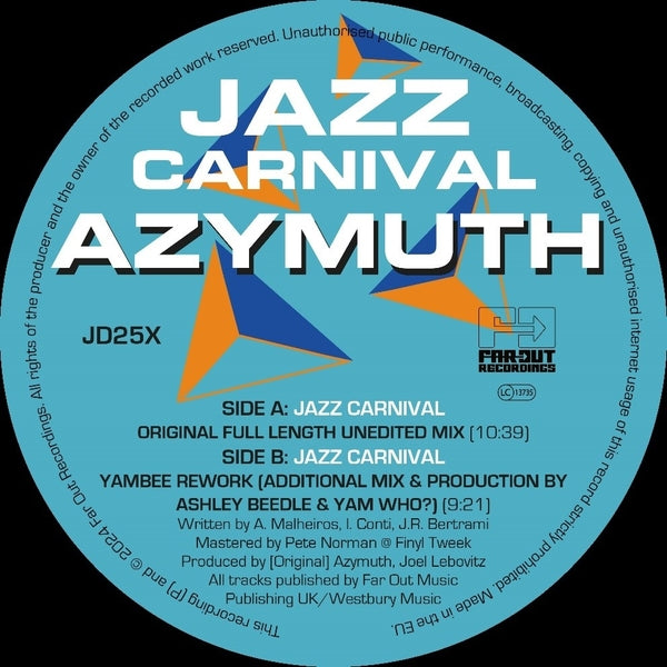 Azymuth - Jazz Carnival (Original Full Length Unedited Mix) - Vinyl