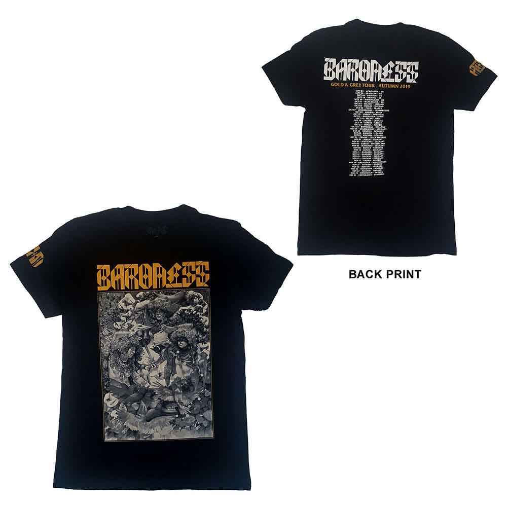 Baroness - Gold & Grey Date back - T-Shirt