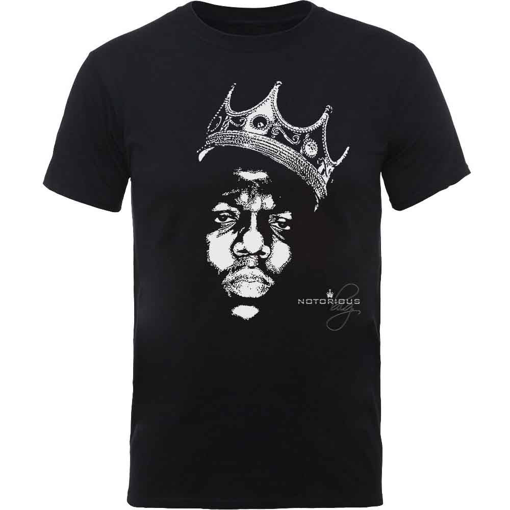Biggie Smalls - Crown Face - T-Shirt Black