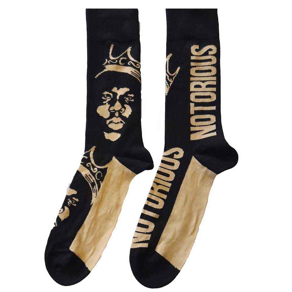 Biggie Smalls - Gold Crown - Socks Black, Gold