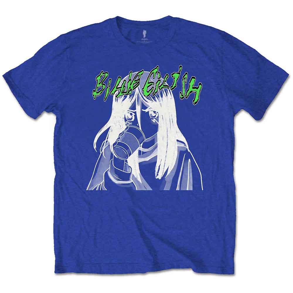 Billie Eilish - Anime Drink - T-Shirt Blue