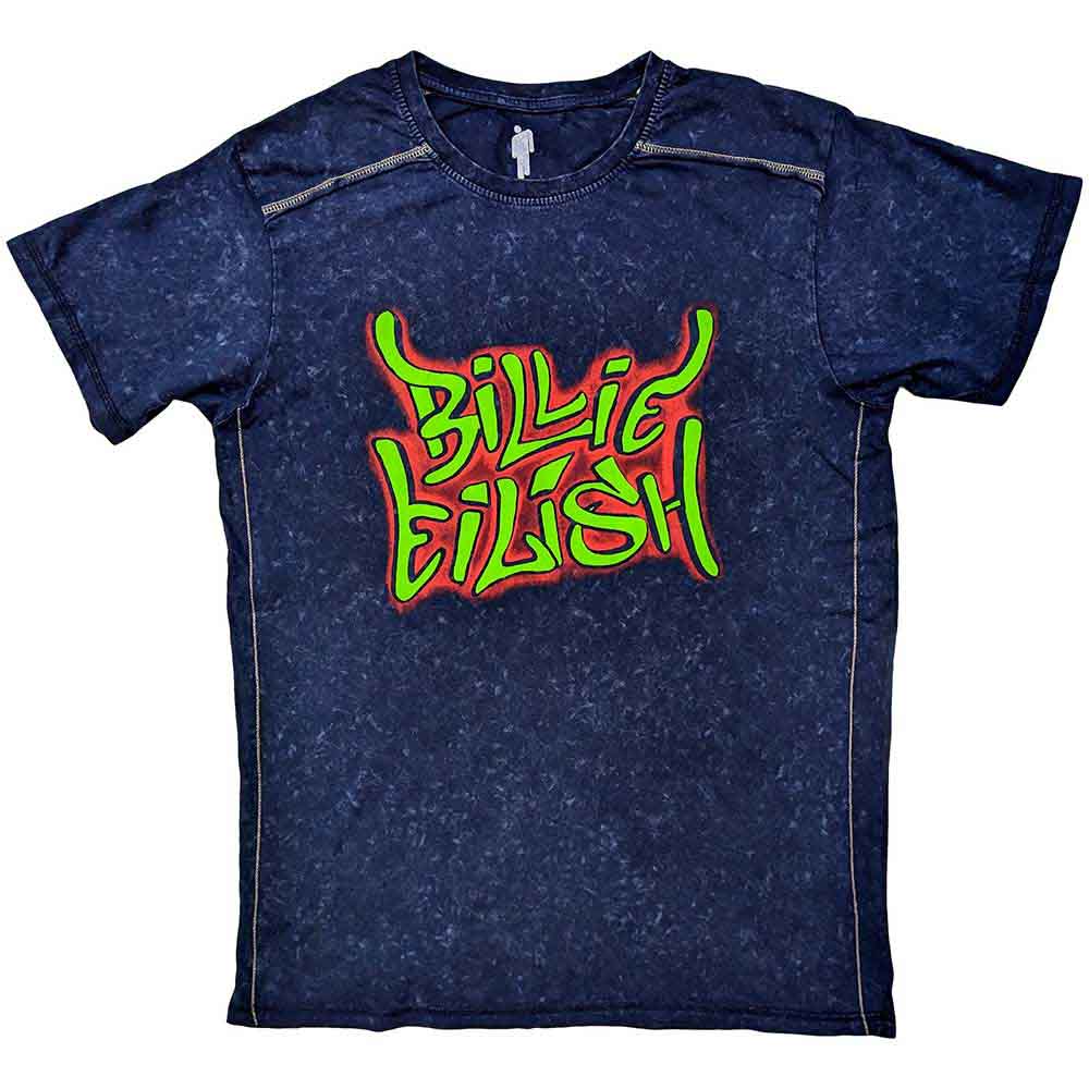 Billie Eilish - Graffiti - T-Shirt Blue