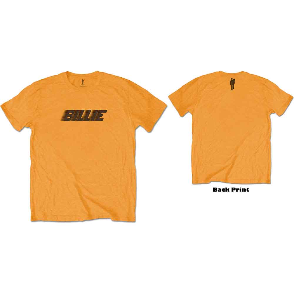 Billie Eilish - Racer Logo & Blohsh - T-Shirt Orange