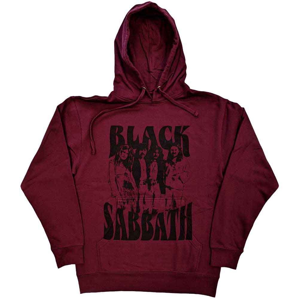 Black Sabbath - Band and Logo - Sweatshirt Red