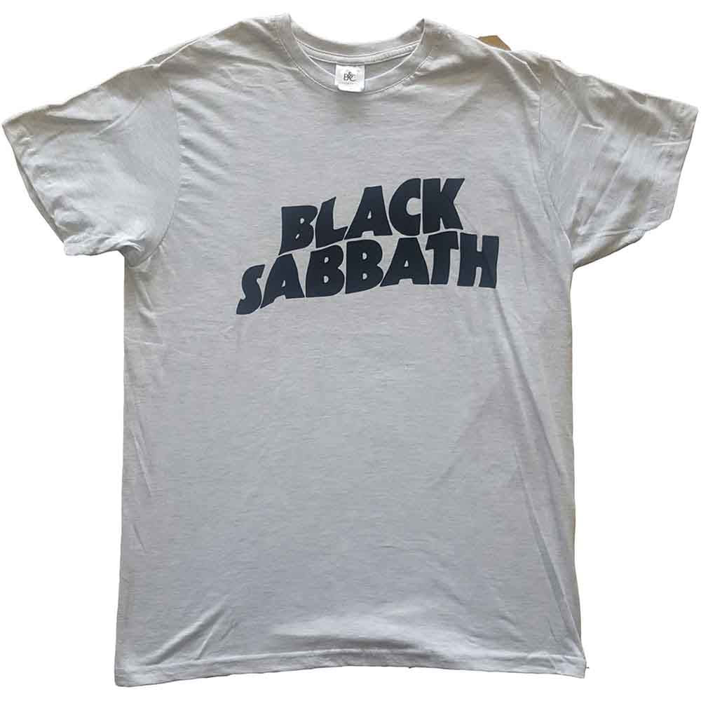 Black Sabbath - Black Wavy Logo - T-Shirt Grey