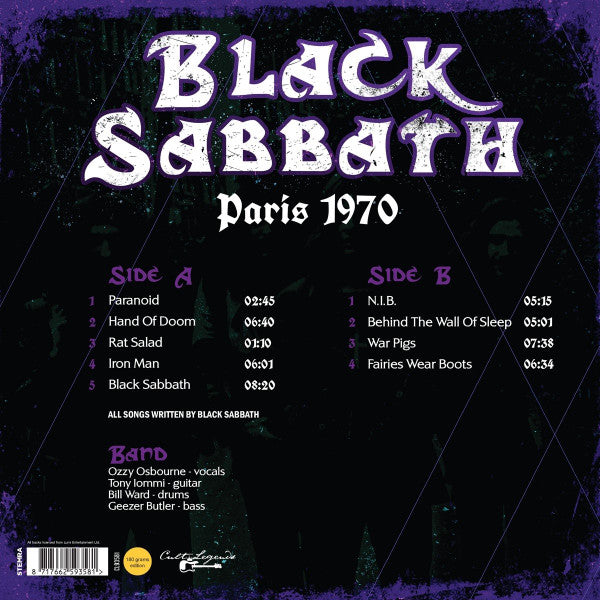 Black Sabbath - Paris 1970 [Import] - Vinyl