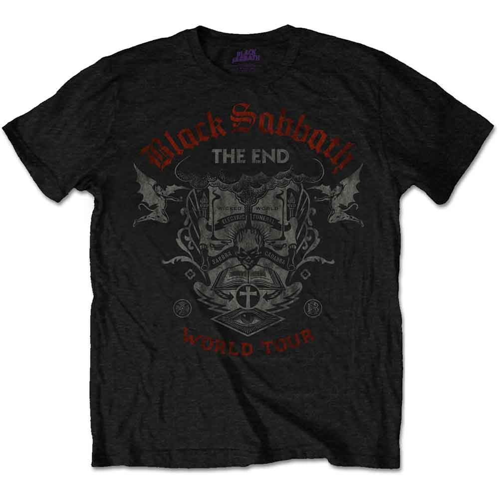 Black Sabbath - The End Reading Skull - T-Shirt Black