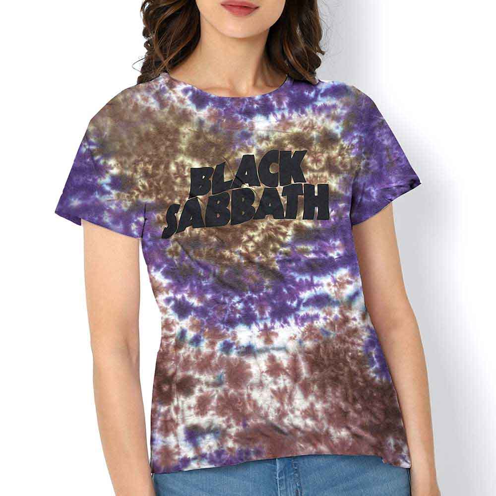 Black Sabbath - Wavy Logo - T-Shirt Purple