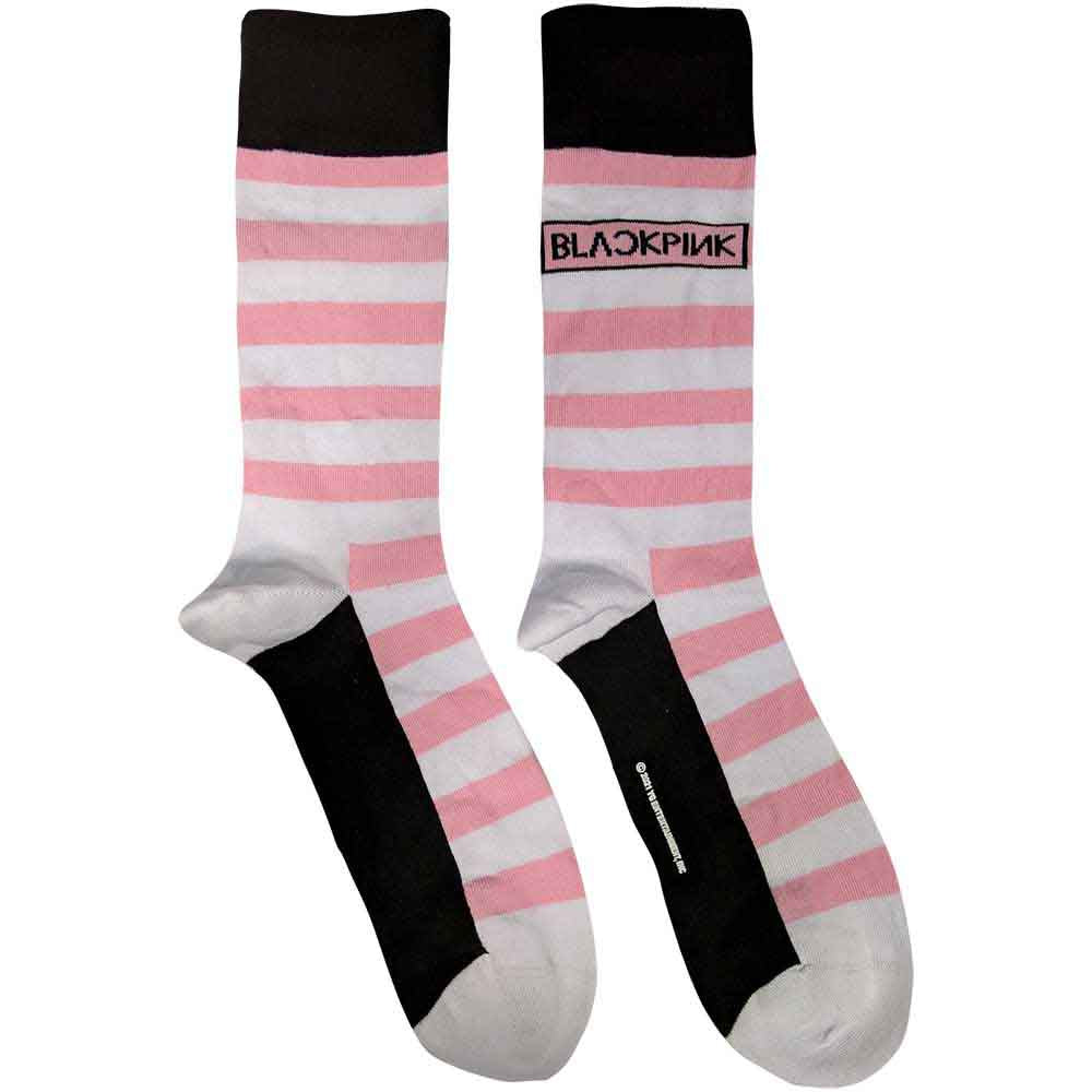 BLACKPINK - Stripes & Logo - Socks White