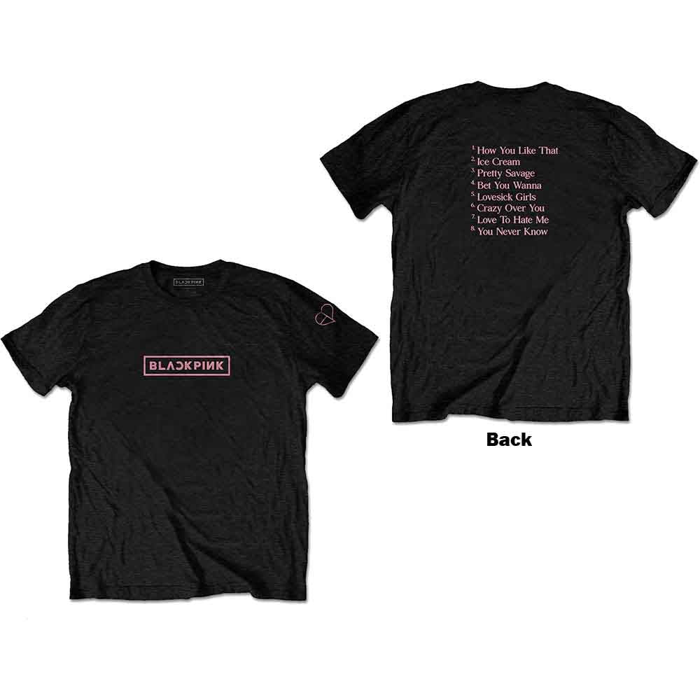 BLACKPINK - The Album Track list - T-Shirt Black