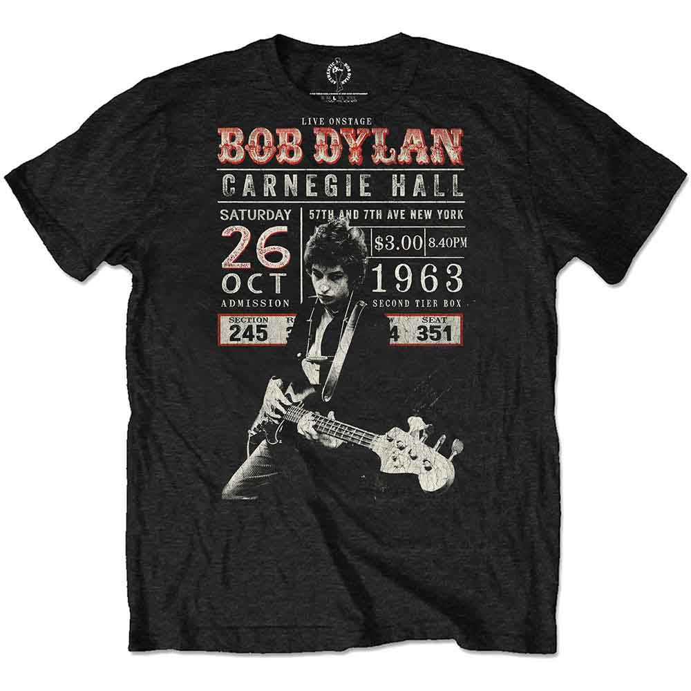 Bob Dylan - Carnegie Hall '63 - T-Shirt Black