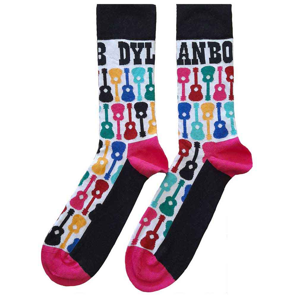 Bob Dylan - Guitar Pattern - Socks Multicolour