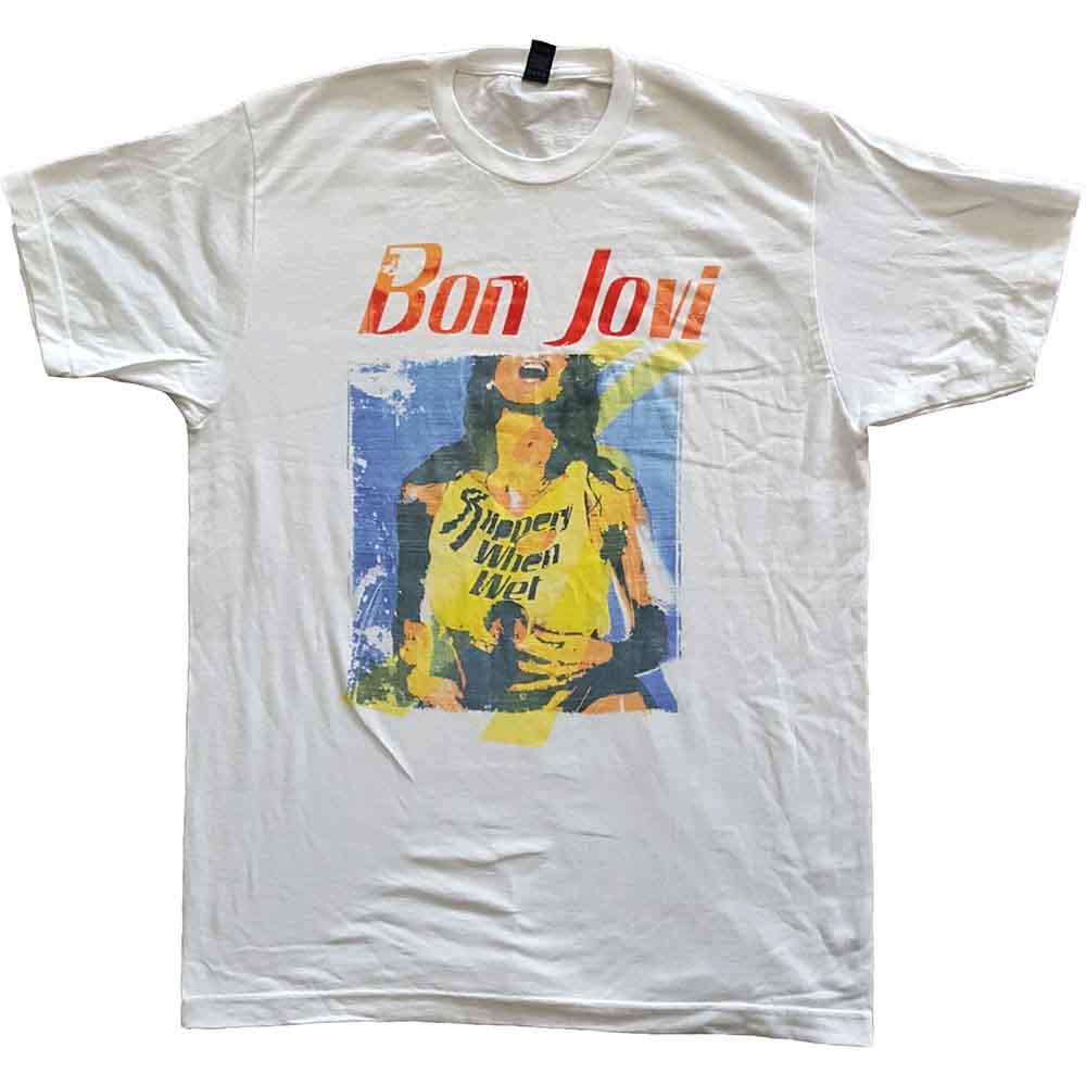 Bon Jovi - Slippery When Wet Original Cover - White