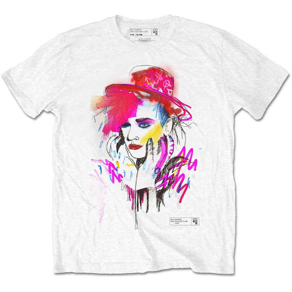 Boy George & Culture Club - Drawn Portrait - White