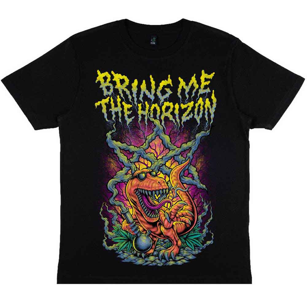 Bring Me The Horizon - Smoking Dinosaur - T-Shirt Black