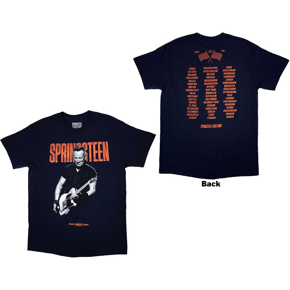 Bruce Springsteen - Tour '23 Guitar - T-Shirt Blue