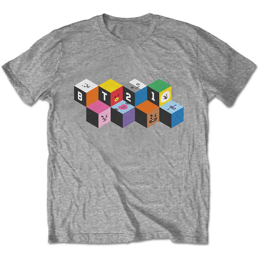 BT21 - Blocks - T-Shirt Grey