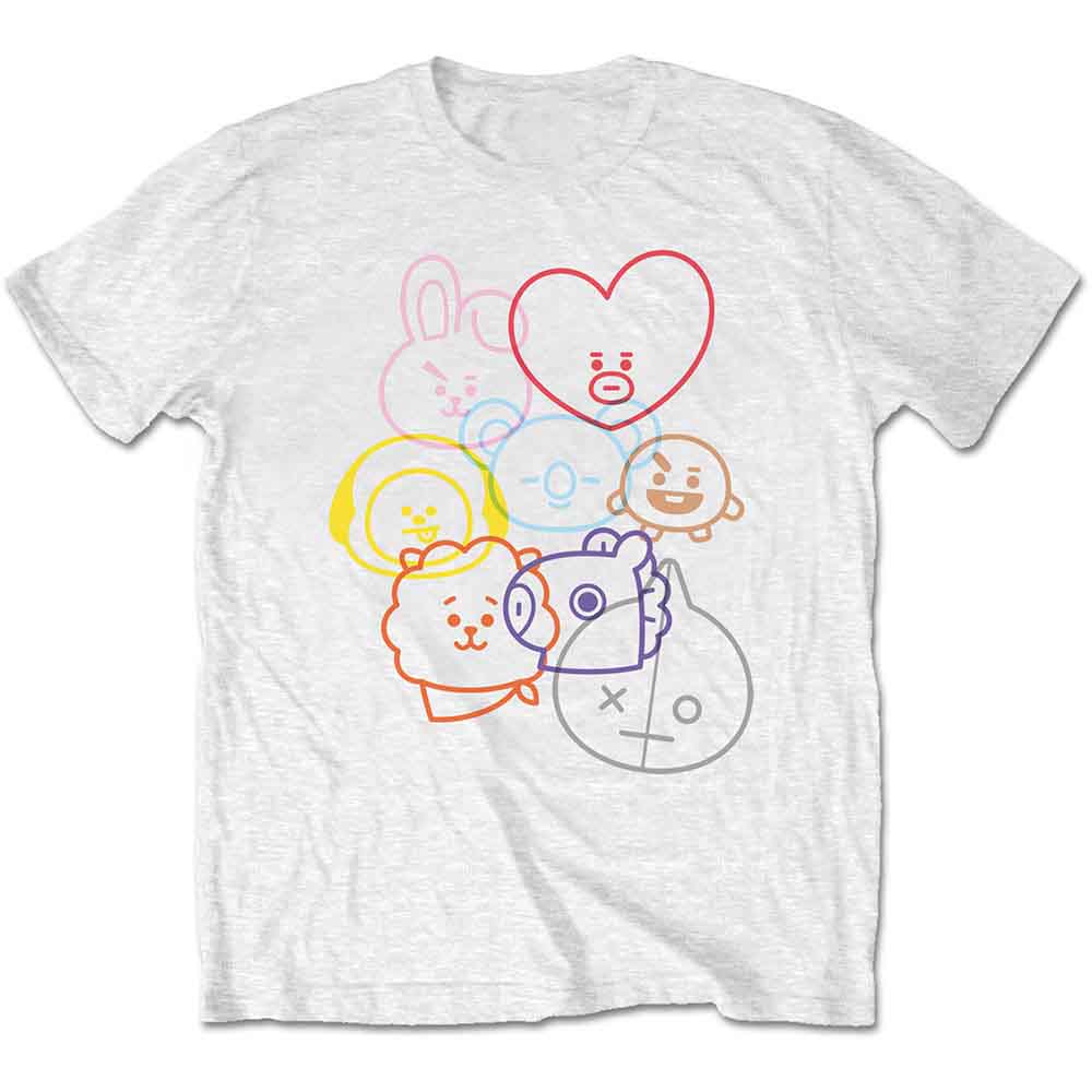 BT21 - Faces - T-Shirt White