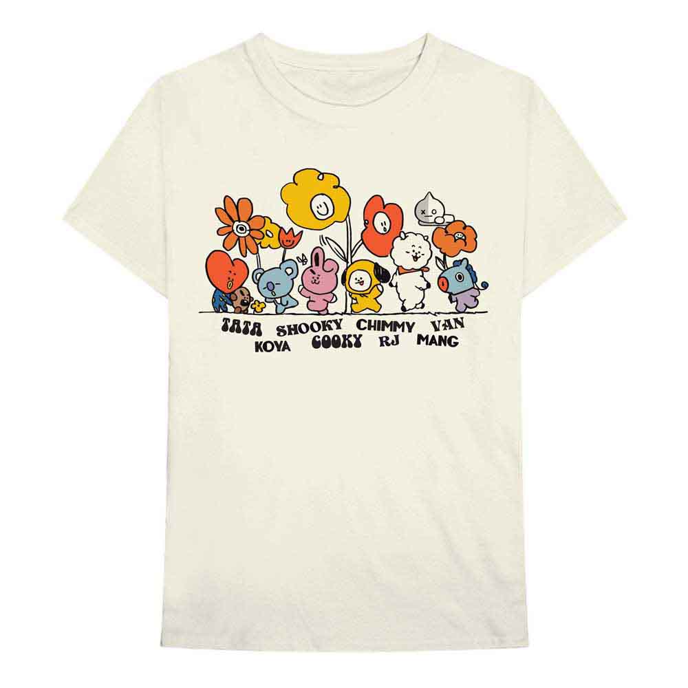 BT21 - Hippie Flowers - T-Shirt Neutral