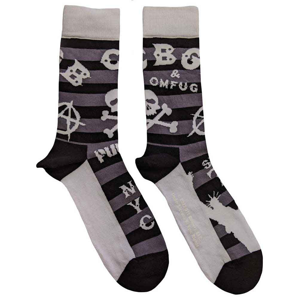 CBGB - Logos Striped - Socks Black