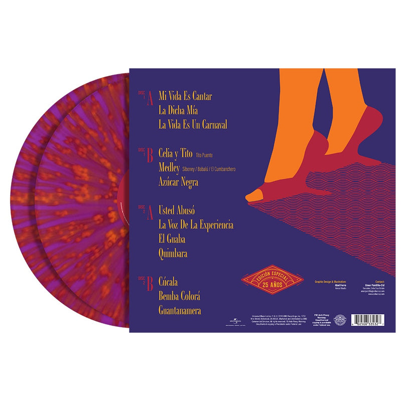 Celia Cruz & Friends - A Night of Salsa (25th Anniversary Edition) (180 Gram Magenta Splatter Colored Vinyl) (2 Lp's) - Vinyl
