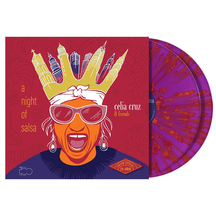 Celia Cruz & Friends - A Night of Salsa (25th Anniversary Edition) (180 Gram Magenta Splatter Colored Vinyl) (2 Lp's) - Vinyl