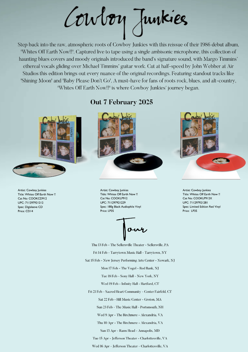 Cowboy Junkies - Whites Off Earth Now (Red Colored Vinyl, Limited Edition) - Vinyl