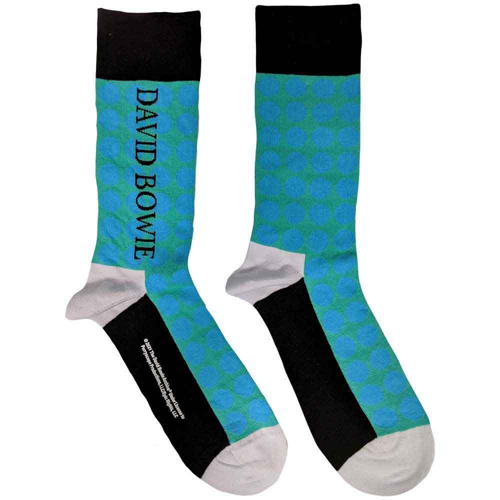 David Bowie - Circles Pattern - Socks Blue