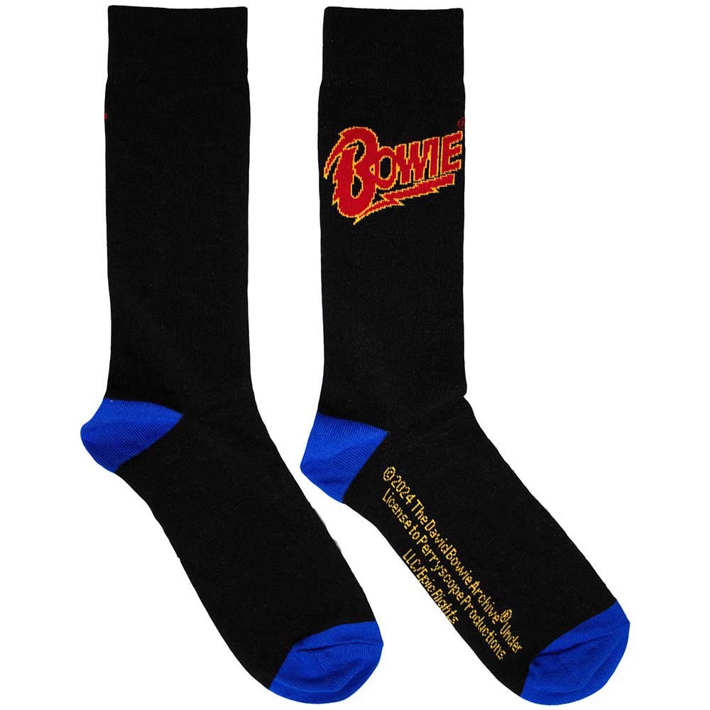 David Bowie - Logo Blue Contrast - Black