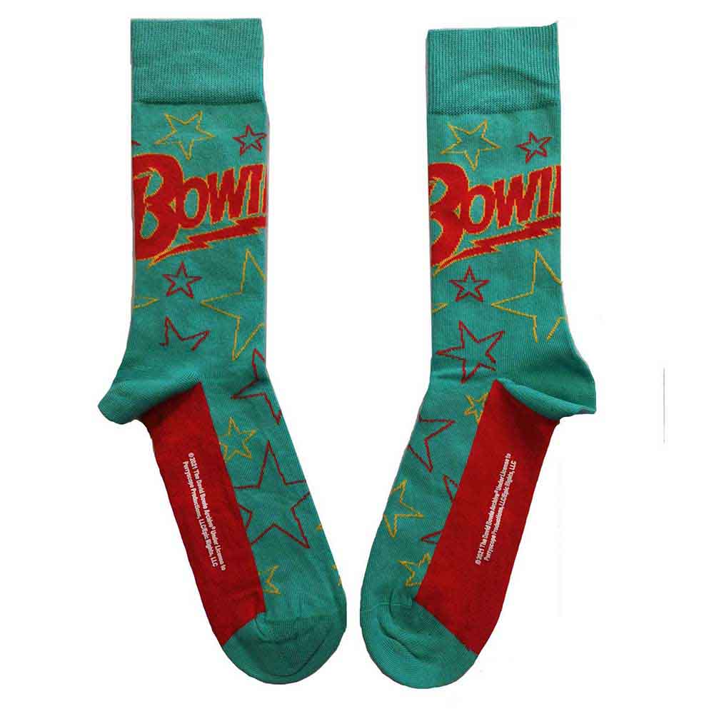 David Bowie - Stars Outline - Socks Green