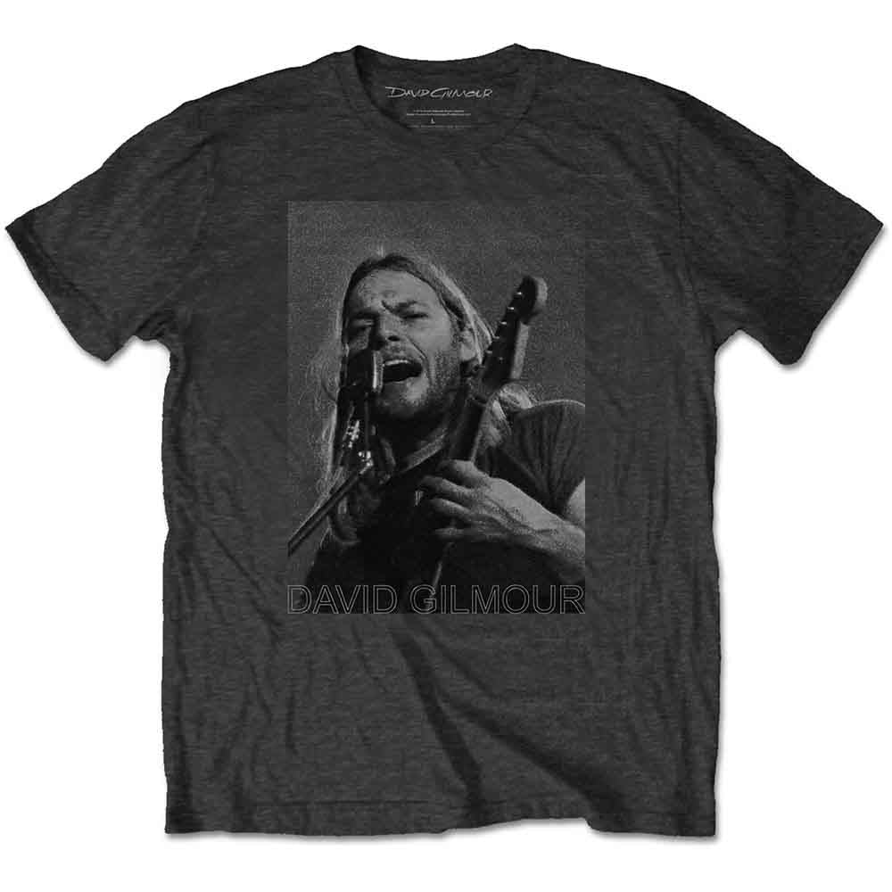 David Gilmour - On Microphone Half-tone - T-Shirt Grey