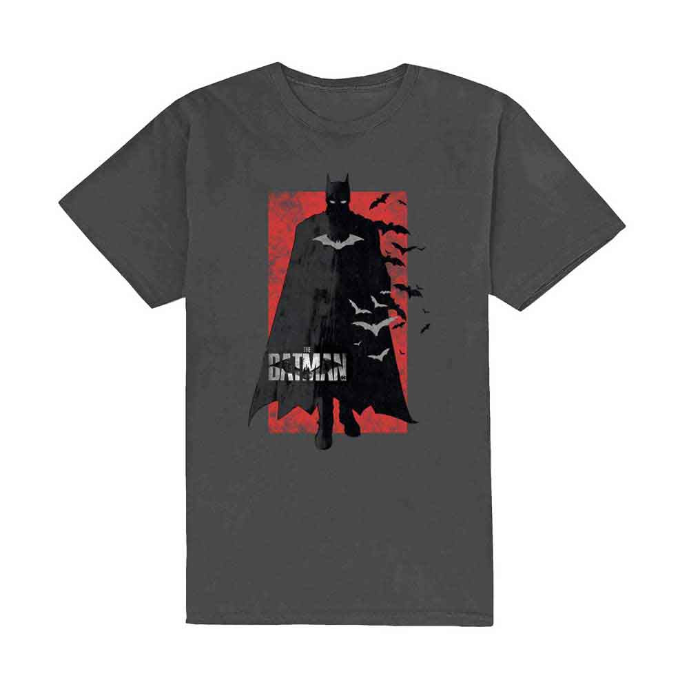 DC Comics - The Batman Distressed Logo - T-Shirt Grey